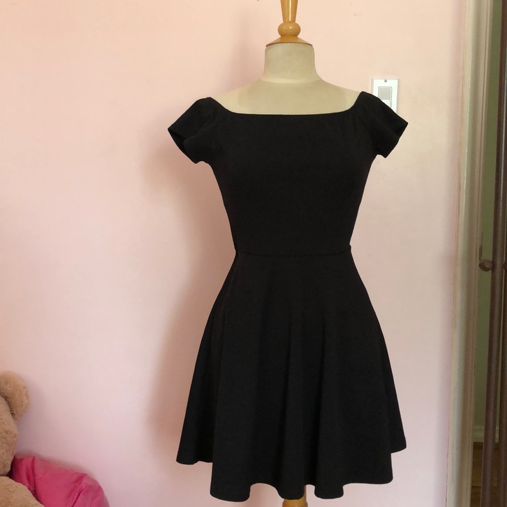 Black skater dress